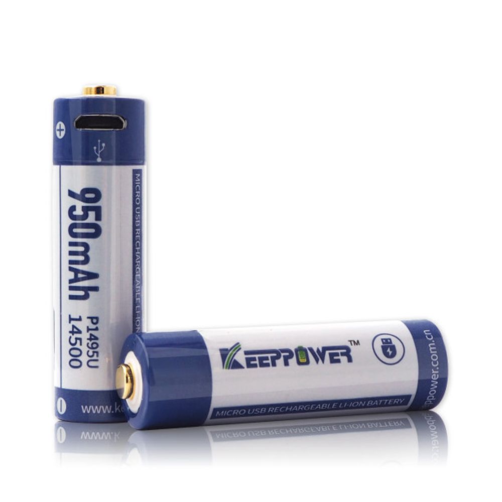 1Pc-Keeppower-P1495U-Micro-USB-14500-36V-950mAh-Rechargeable-Battery-for-Flashlight-1711964