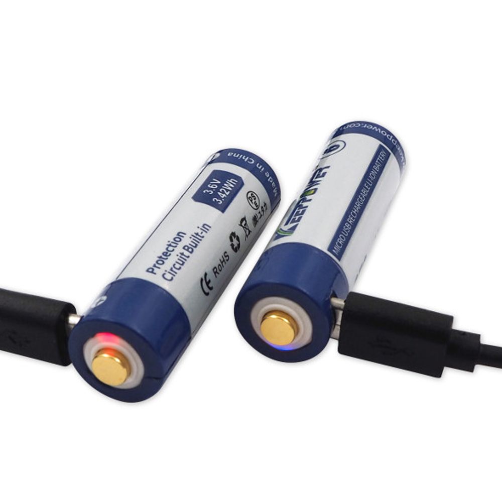 1Pc-Keeppower-P1495U-Micro-USB-14500-36V-950mAh-Rechargeable-Battery-for-Flashlight-1711964