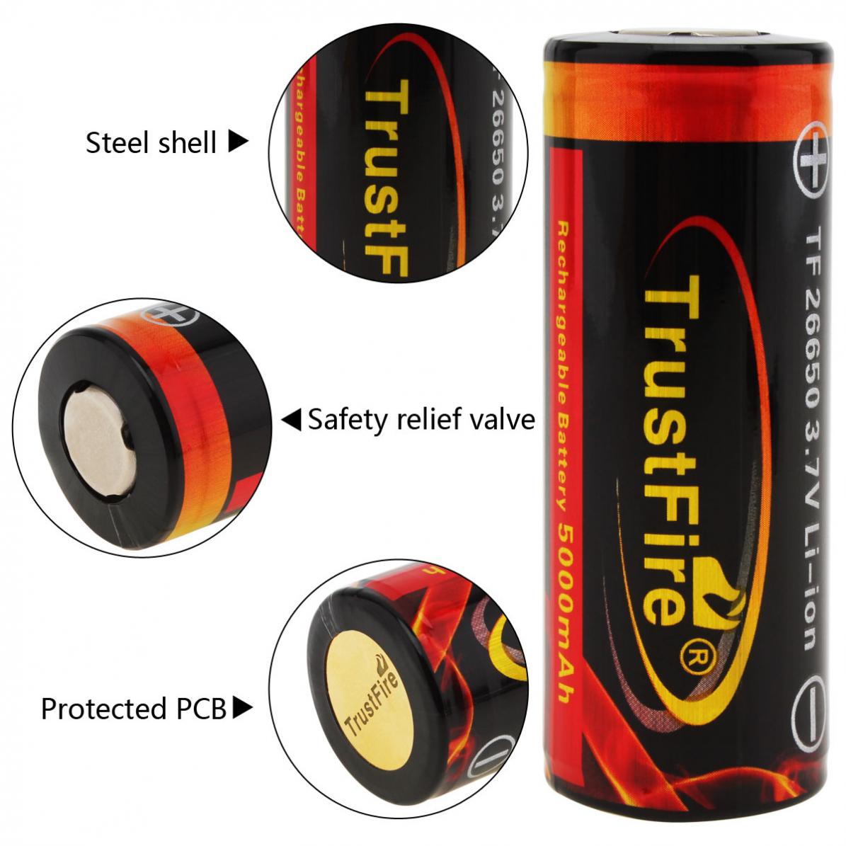 1Pc-TrustFire-37V-26650-High-Capacity-5000mAh-Li-ion-Rechargeable-Battery-With-Protected-PCB-for-LED-1454990