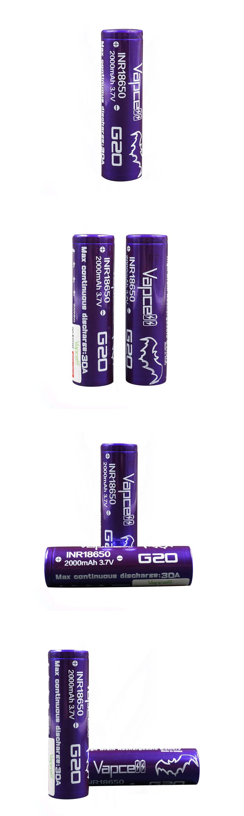 1Pcs-Vapcell-18650-Battery-G20-2000mah-30A-Rechargeable-Li-ion-Battery-1540407