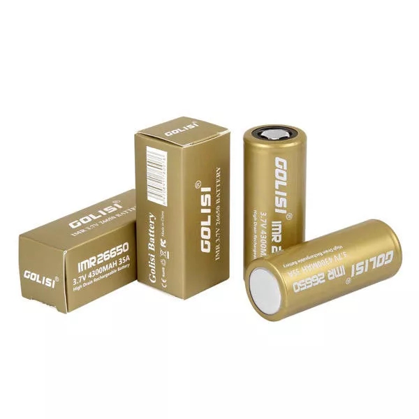 2PCS-GOLISI-S43-IMR26650-4300mah-35A-Protected-Rechargeable-Plate-Head-High-drain-26650-Battery-1450916