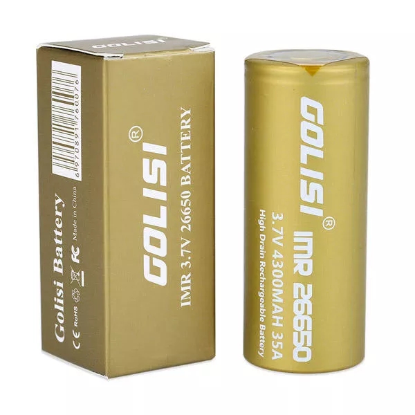 2PCS-GOLISI-S43-IMR26650-4300mah-35A-Protected-Rechargeable-Plate-Head-High-drain-26650-Battery-1450916