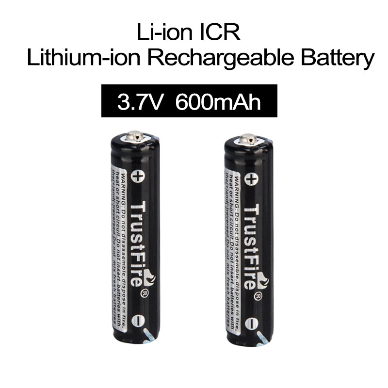 2PCS-TrustFire-37V-600mAh-10440-Li-ion-Rechargeable-Battery-Batteries-With-Protected-PCB-for-LED-Fla-1454987