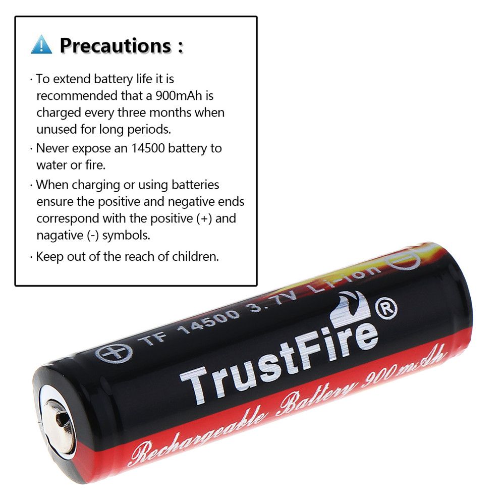 2PCS-TrustFire-37V-900mAh-14500-Li-ion-Rechargeable-Battery-Lithium-Ion-Batteries-With-Protected-PCB-1454991