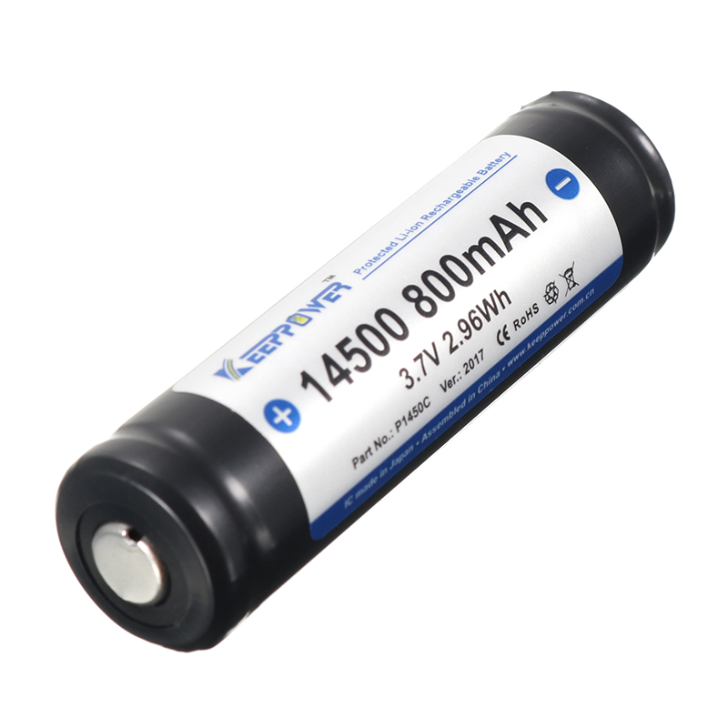 2pcs-KeepPower-P1450C-37V-800mAh-Protected-Rechargeable-14500-Li-ion-Battery-922848