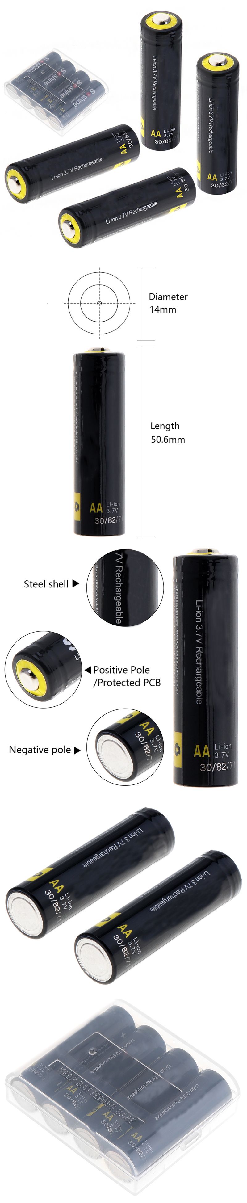 4Pcs-Soshine-37v-800mah-AA-Li-ion-Battery-Protected-High-Discharge-Rechargeable-Battery--Box-1411952