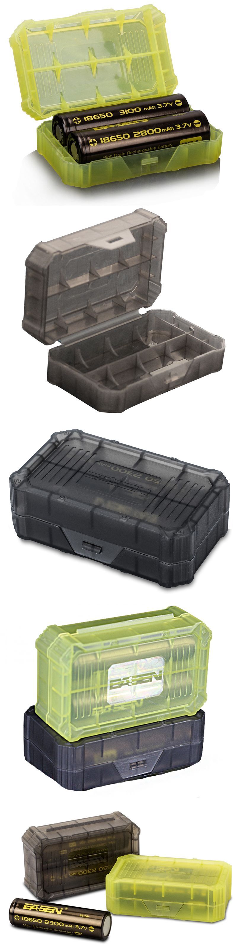 BASEN-Plastic-Battery-Holder-2-Pcs-18650-Battery-Storange-Box-Outdoor-Hunting-Camping-Portable-Batte-1397106