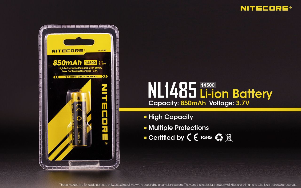 Nitecore-NL1485-850mAh-14500-High-Performance-Li-ion-Rechargeable-Battery-for-Flashlight-Power-Tools-1285021