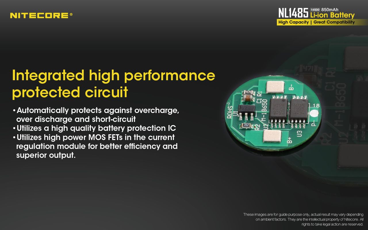Nitecore-NL1485-850mAh-14500-High-Performance-Li-ion-Rechargeable-Battery-for-Flashlight-Power-Tools-1285021
