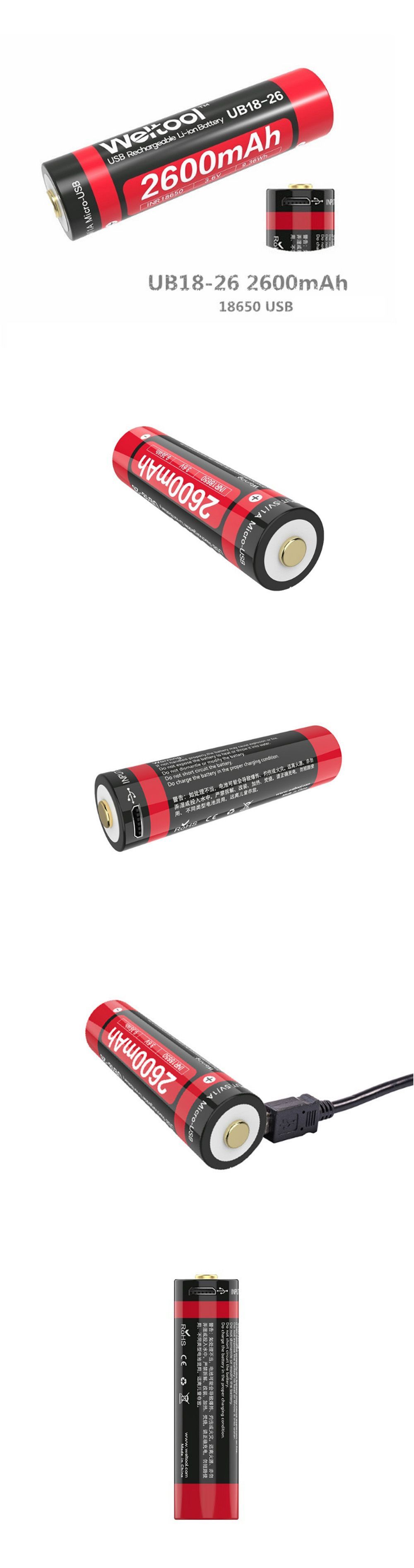 Weltool-UB18-26-2600mAh-USB-Rechargeable-18650-Battery-For-LED-Flashlight-1663675