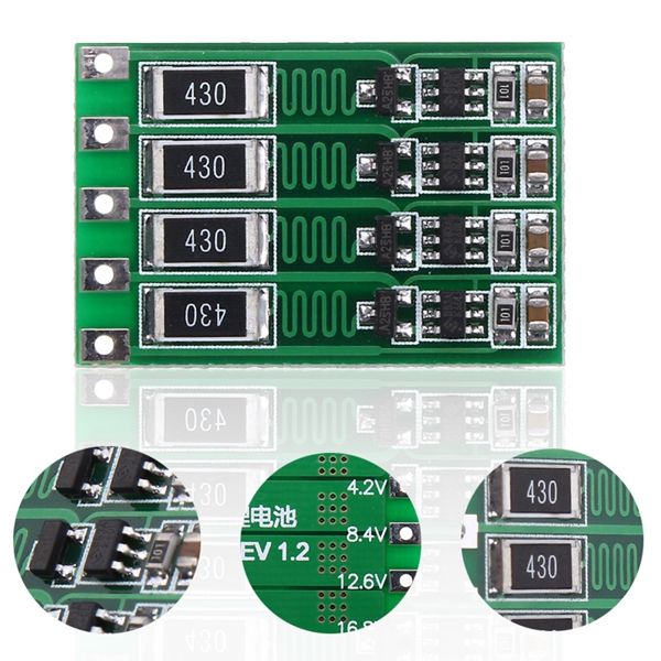 3pcs-4S-168V-BMS-PCB-18650-Lithium-Battery-Charger-Protection-Board-Balanced-Current-100mA-1239324