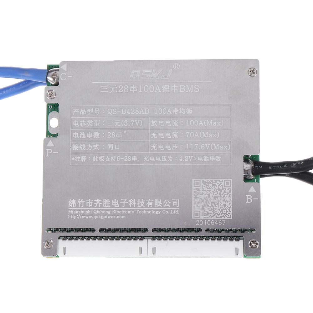 6S-to-28S-100A-BMS-Battery-Protection-Board-with-Balancing-for-Electric-Motor-Car-PCM-18650-Battery--1658226