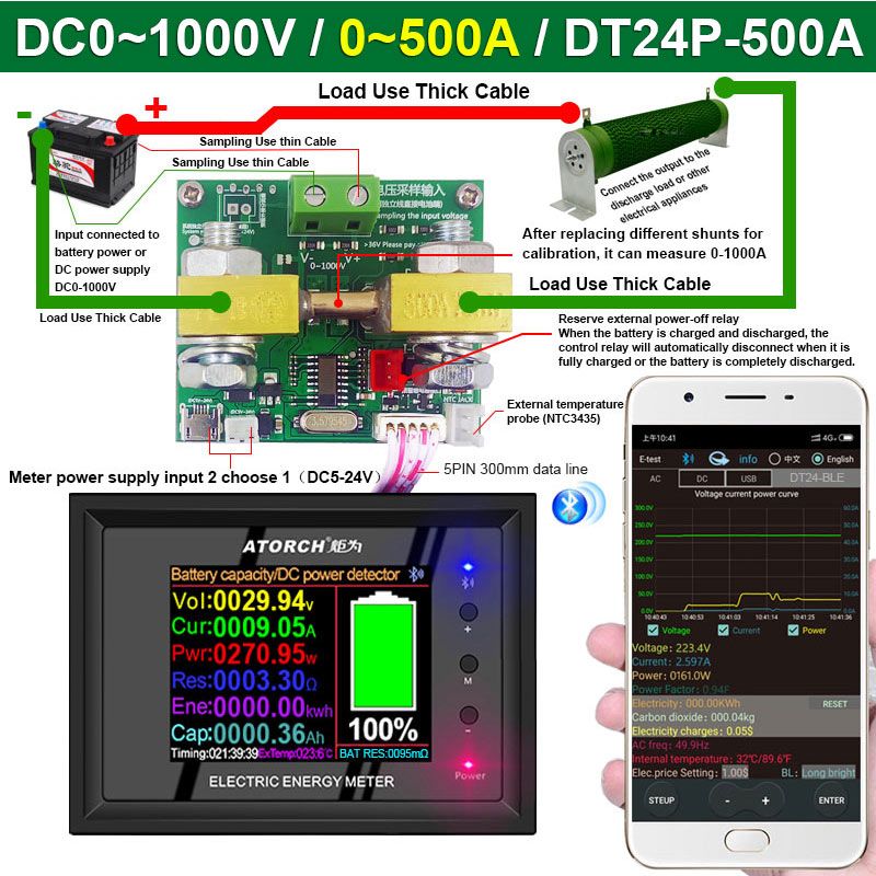 DT24P-1000V500A-IPS-Display-Digital-DC-Power-Supply-Voltmeter-Ammeter-Battery-Coulometer-Capacity-Am-1743521