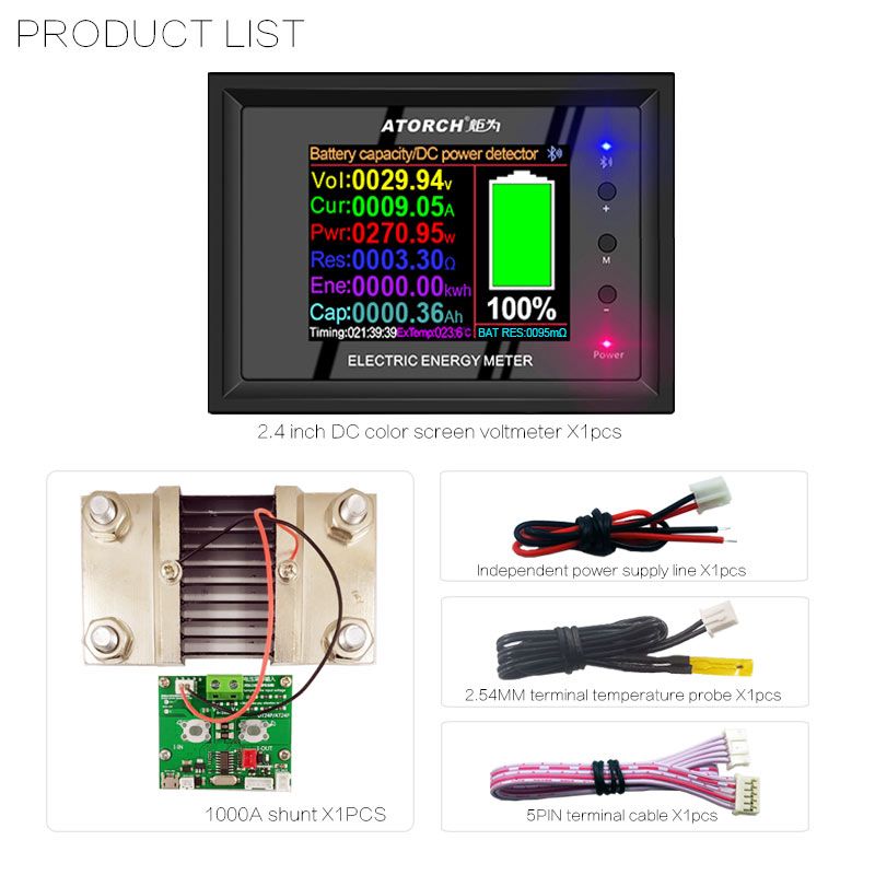 DT24P-External-Shunt-1000A-Digital-DC-Power-Supply-Voltmeter-Ammeter-Battery-Coulometer-Capacity-Amp-1743553