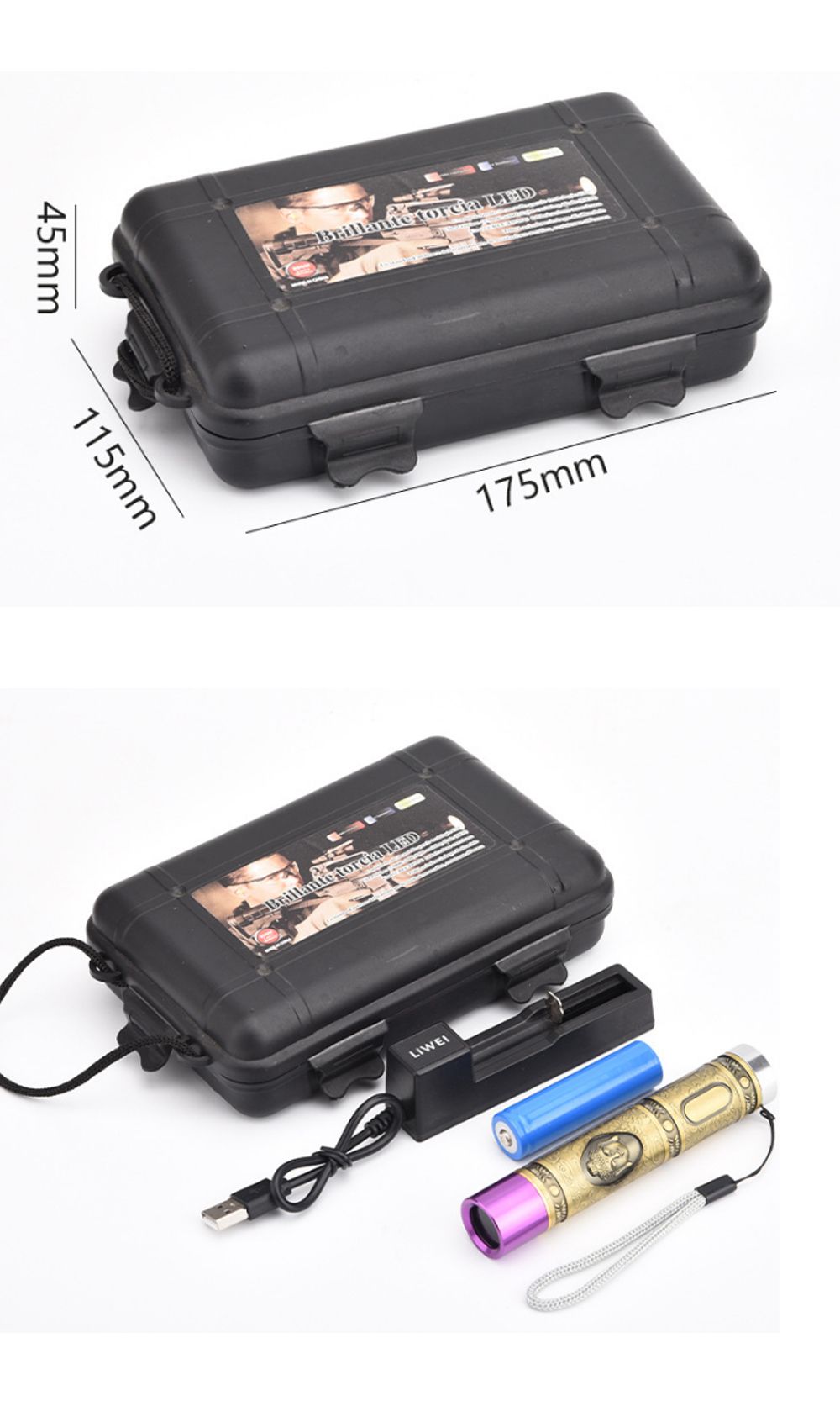 15W-365nm-UV-Black-Light-Flashlight-Detector-Blacklight-for-Pets-Urine-Stains-Bed-Bug-with-18650-Bat-1726442