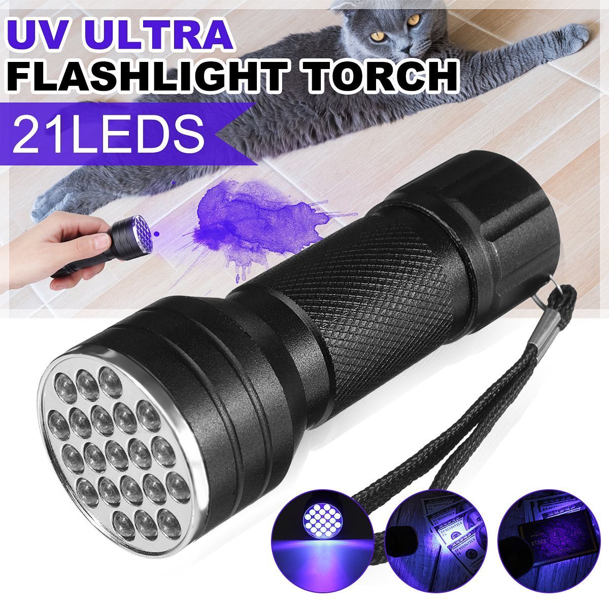 21-LEDs-uv395-Portable-Aluminum-UV-Ultra-Violet-Flashlight-Mini-Violet-Torch-Currency-Detector-Lamp--1631185