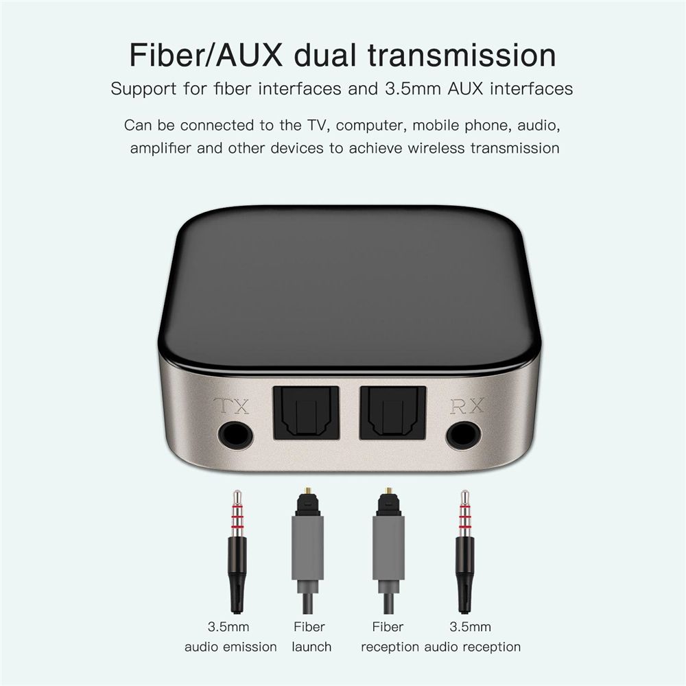 Wireless-bluetooth-Receiver-Transmitter-bluetooth50-Fiber-Optic-Adapter-Optical-35mm-AUX-Audio-Stere-1697286