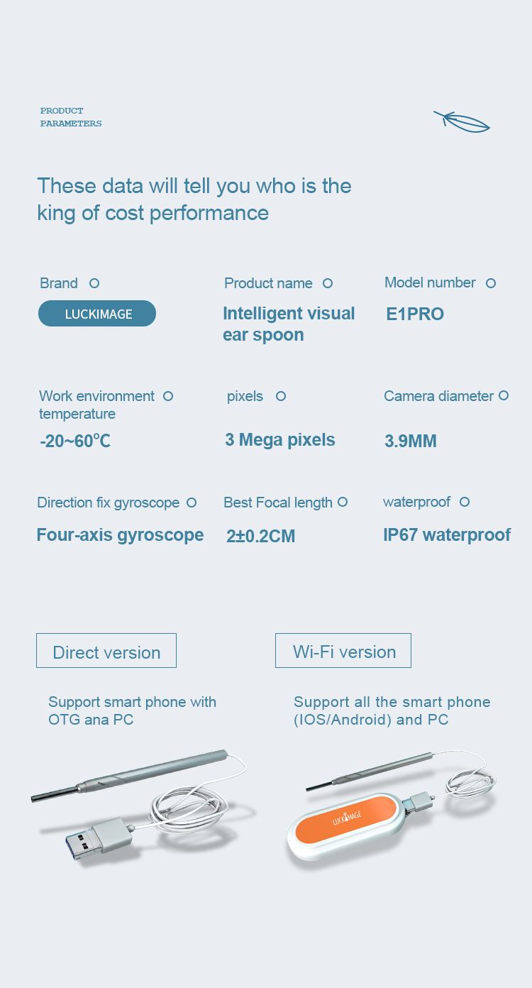 LUCKIMAGE-E1PRO-IP67-3MP-6LED-HD-39MM-Universal-Visual-Ear-Spoon-Otoscope-Visual-Borescope-1694430