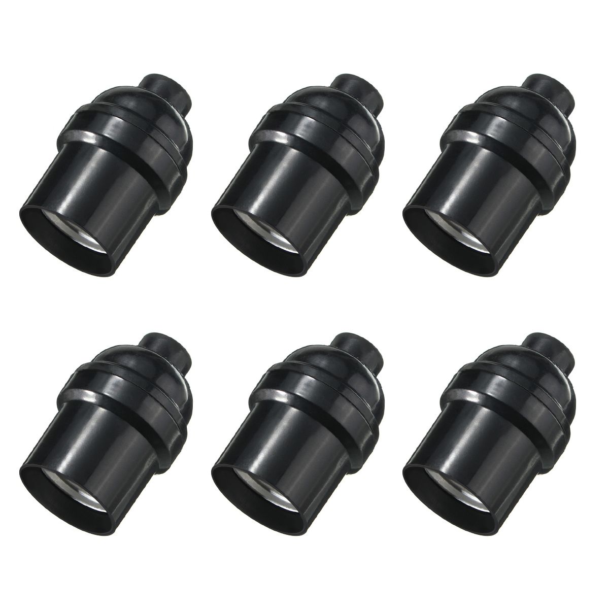 6PCS-AC110-250V-4A-E26-E27-Black-Bulb-Adapter-Indoor-Light-Socket-Lamp-Holder-1634163