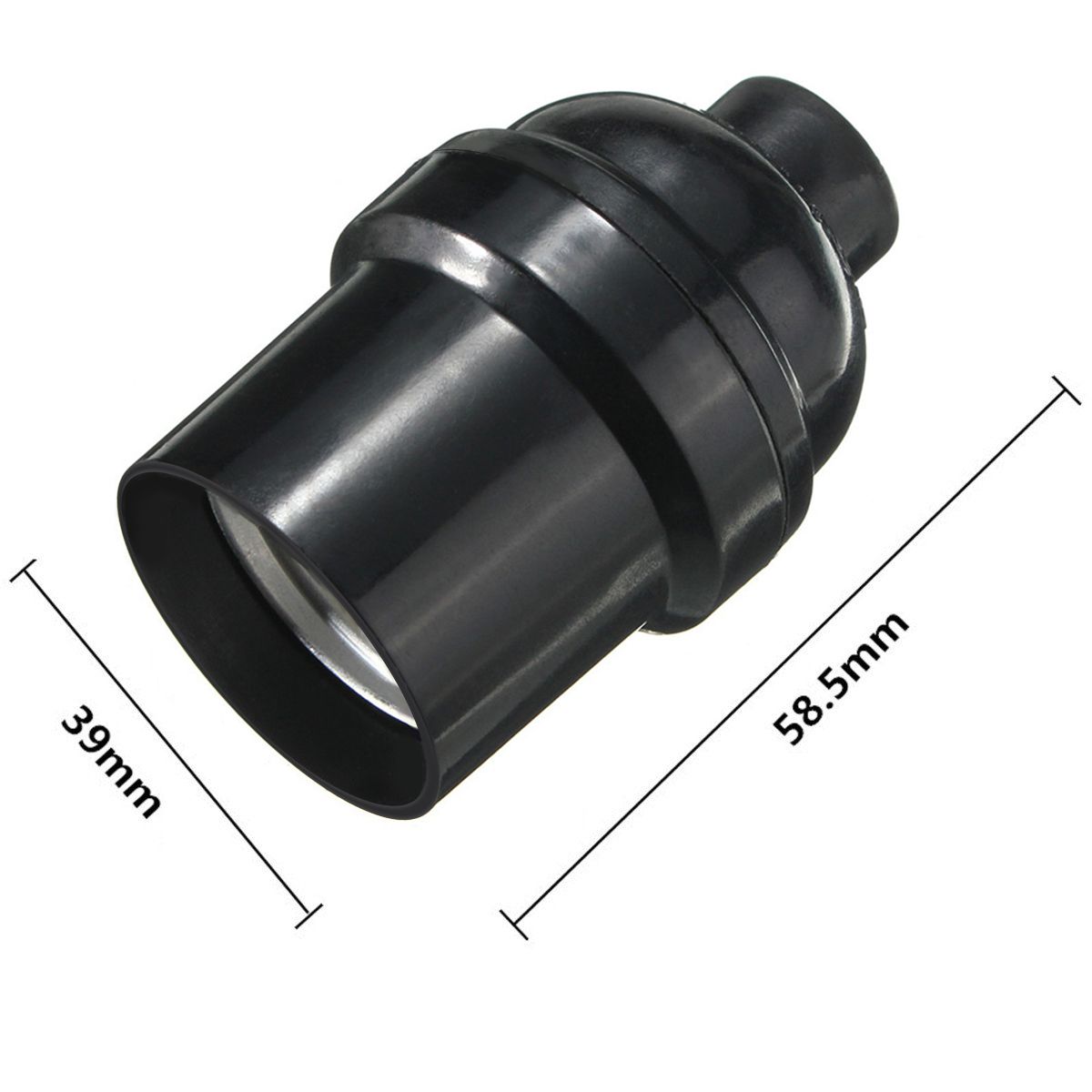 6PCS-AC110-250V-4A-E26-E27-Black-Bulb-Adapter-Indoor-Light-Socket-Lamp-Holder-1634163