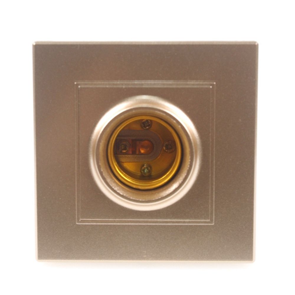 86-Type-Square-Shape-Golden-E27-Lamp-Holder-Socket-Bulb-Adapter-PC-Light-Fitting-AC250V-1594294