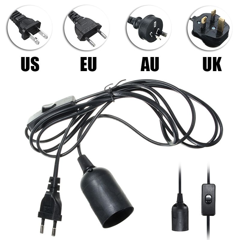 E27-Black-Holder-with-2M-Cable-for-Reptile-Infrared-Ceramic-Heat-Emitter-Lamp-Bulb-1126192