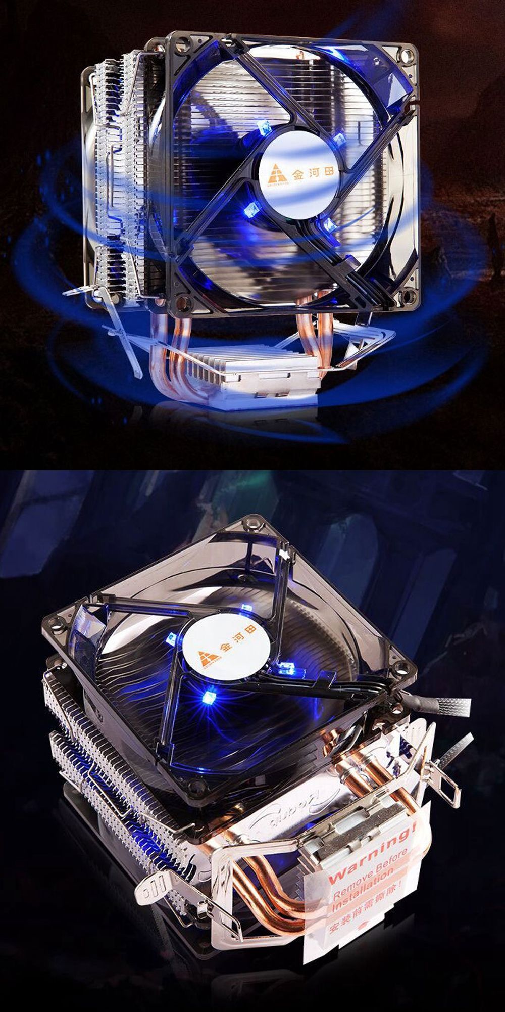 1PCS-90mm-Blue-LED-PWM-CPU-Cooler-CPU-Cooling-Fan-U-shaped-Double-Heat-Pipe-Heat-Sink-with-Thermal-S-1600920
