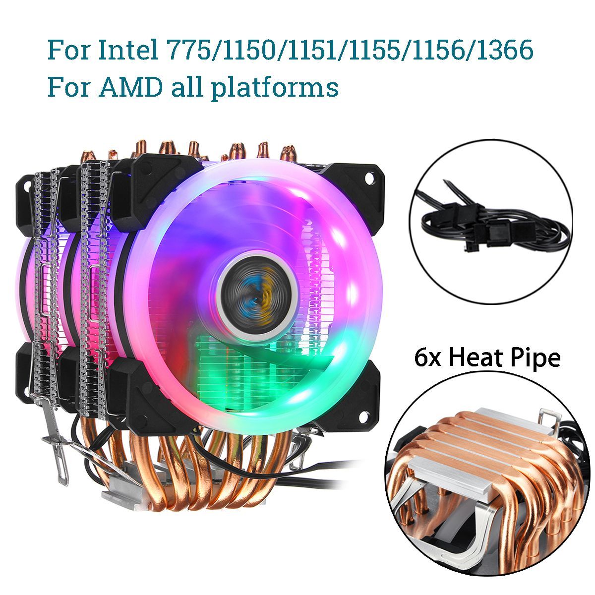 3Pin-3-Fans-6-Heatpipes-Colorful-Backlit-CPU-Cooling-Fan-Cooler-Heatsink-for-Intel-AMD-1432427