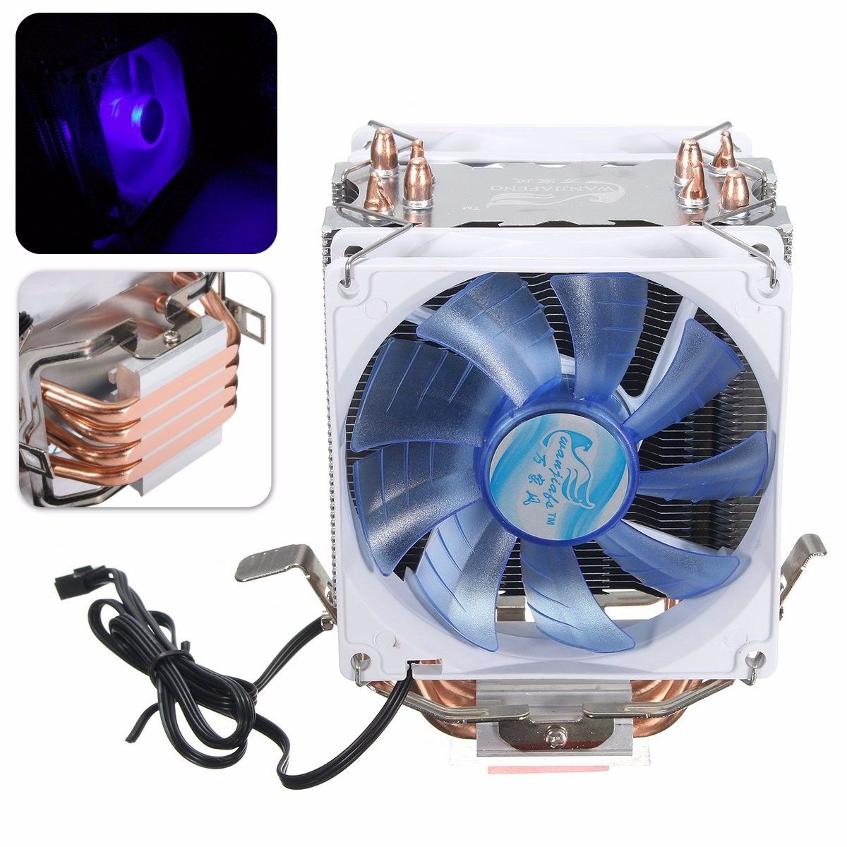 92mm-3-Pin-Blue-LED-Copper-CPU-Cooler-Cooling-Fan-Heat-Sink-for-Intel-LGA77511561155-AMD-AM223-1154708