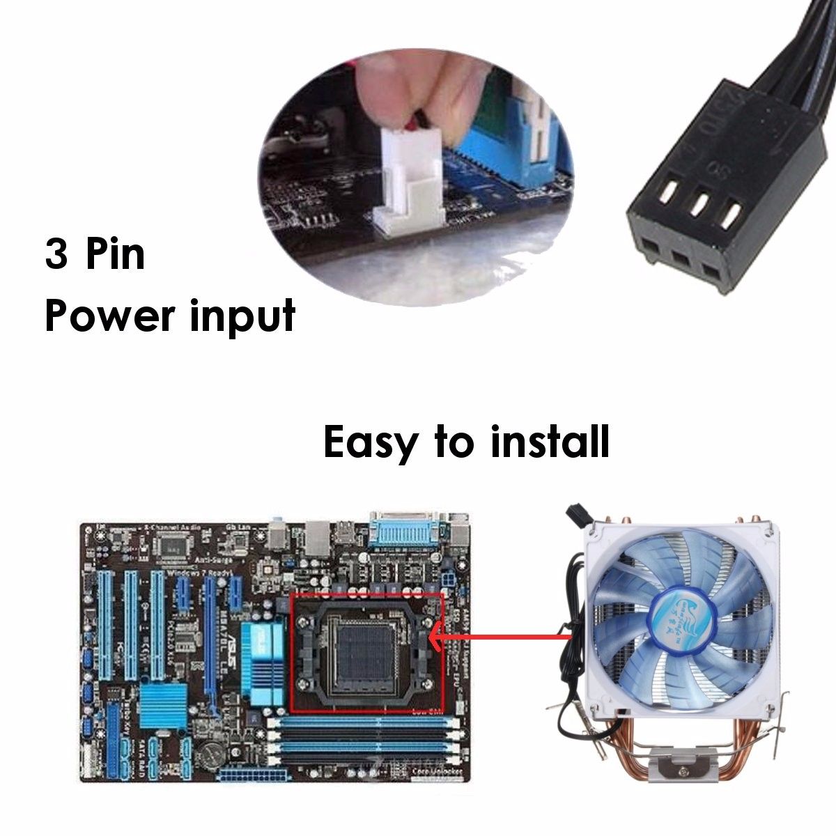 92mm-3-Pin-Blue-LED-Copper-CPU-Cooler-Cooling-Fan-Heat-Sink-for-Intel-LGA77511561155-AMD-AM223-1154708