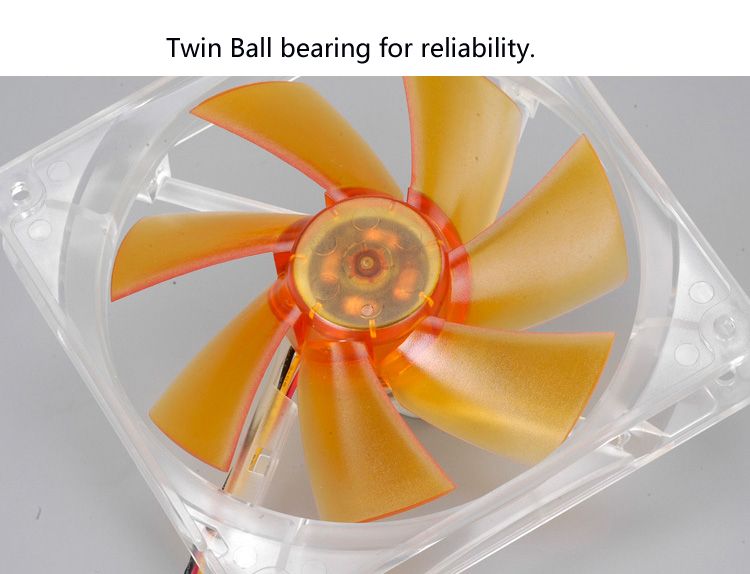 Akasa-AK-183-L2B-120-x-120-x-25mm-3Pin-Amber-Cooling-Fans-Twin-Ball-Bearing-for-PC-1201451