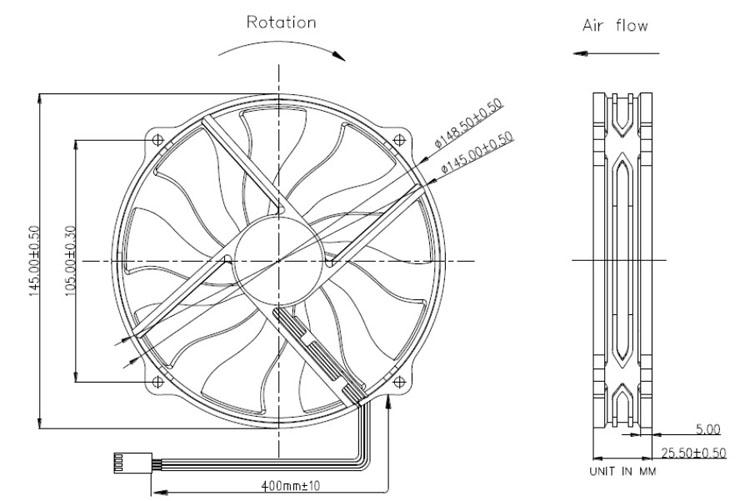 Akasa-AK-FN073-14cm-4-Pin-PWM-Viper-S-FLOW-Cooling-Fan-Heat-Sink-Hydro-Dynamic-Bearing-1202596
