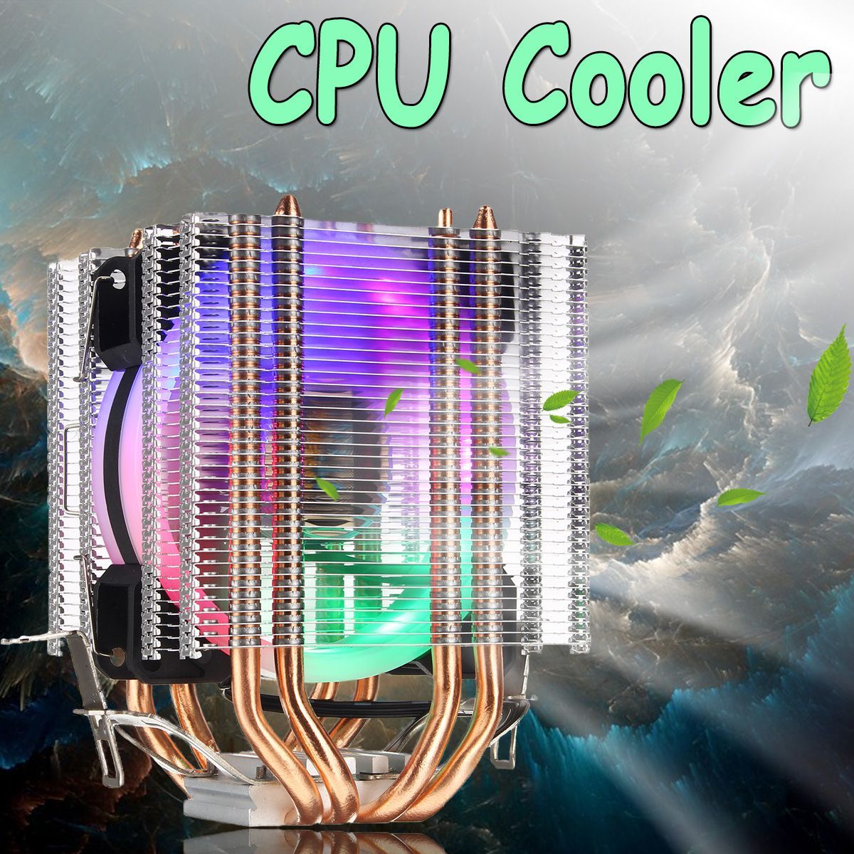 Aurora-Colorful-Backlit-3-Pin-Single-Fan-4-Copper-Tube-Dual-Tower-CPU-Cooling-Fan-Cooler-Heatsink-fo-1494673