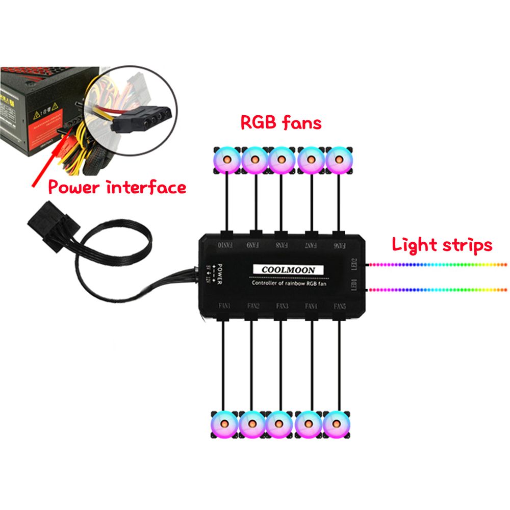 COOLMOON-AURA-SYNC-Cooling-Fan-Remote-Control-RGB--Remote-Controller-Music-Color-Switching-Brightnes-1711203