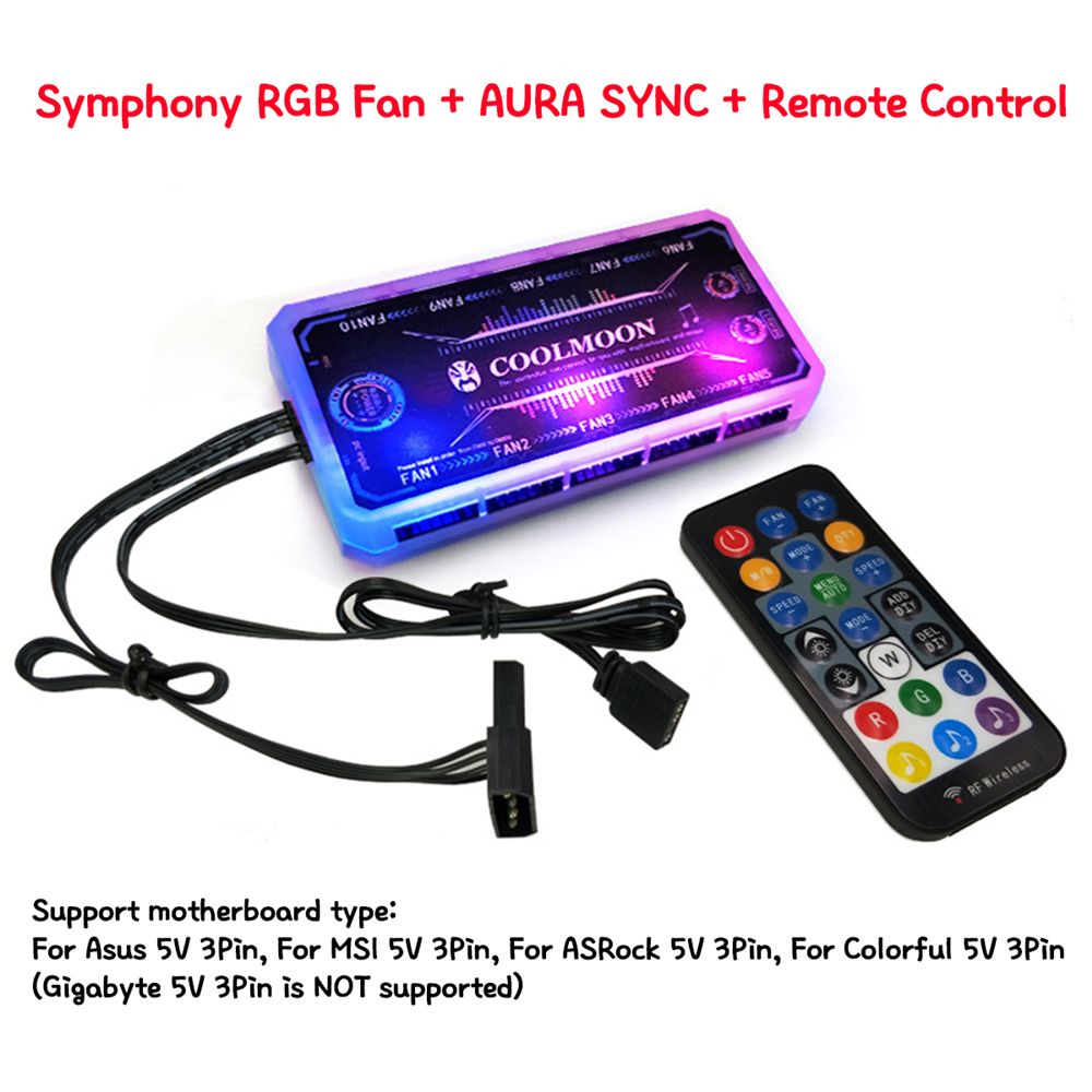 COOLMOON-AURA-SYNC-Cooling-Fan-Remote-Control-RGB--Remote-Controller-Music-Color-Switching-Brightnes-1711203