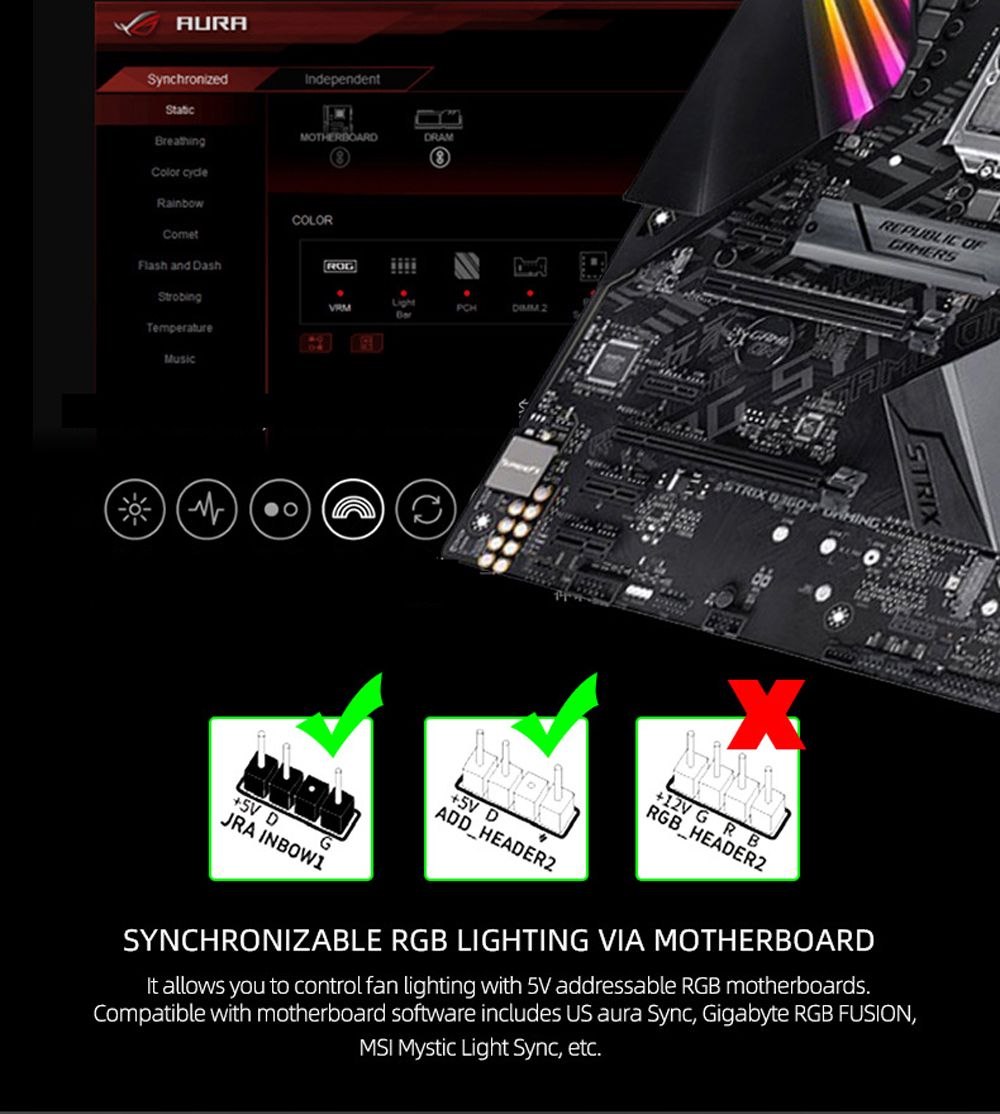 COOLMOON-North-Wind-PWM-Temperature-Control-Fan-12cm-Chassis-Fan-ARGB-Divine-Synchronization-Water-C-1755998