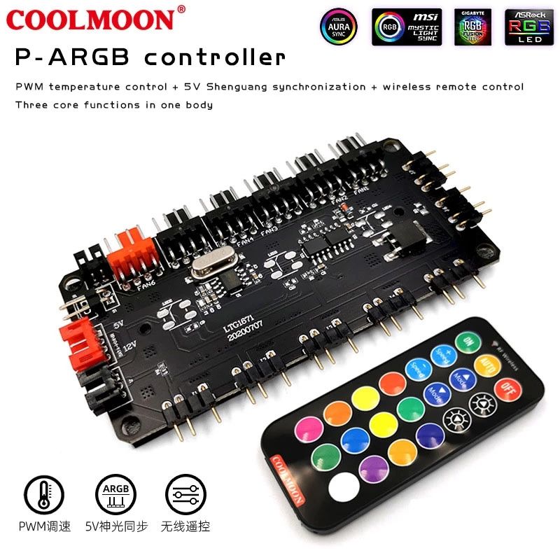 COOLMOON-North-Wind-PWM-Temperature-Control-Fan-12cm-Chassis-Fan-ARGB-Divine-Synchronization-Water-C-1755998