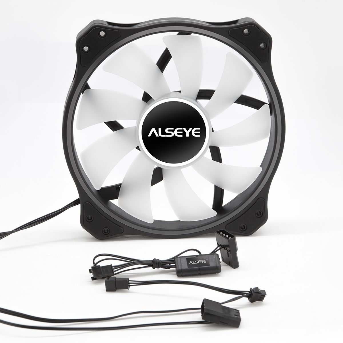 Cooling-Fan-200mm-ARGB-LED-Computer-Case-Molex-Connector-Remote-Control-RGB-Lighting-For-ALSEYE-AURO-1733032