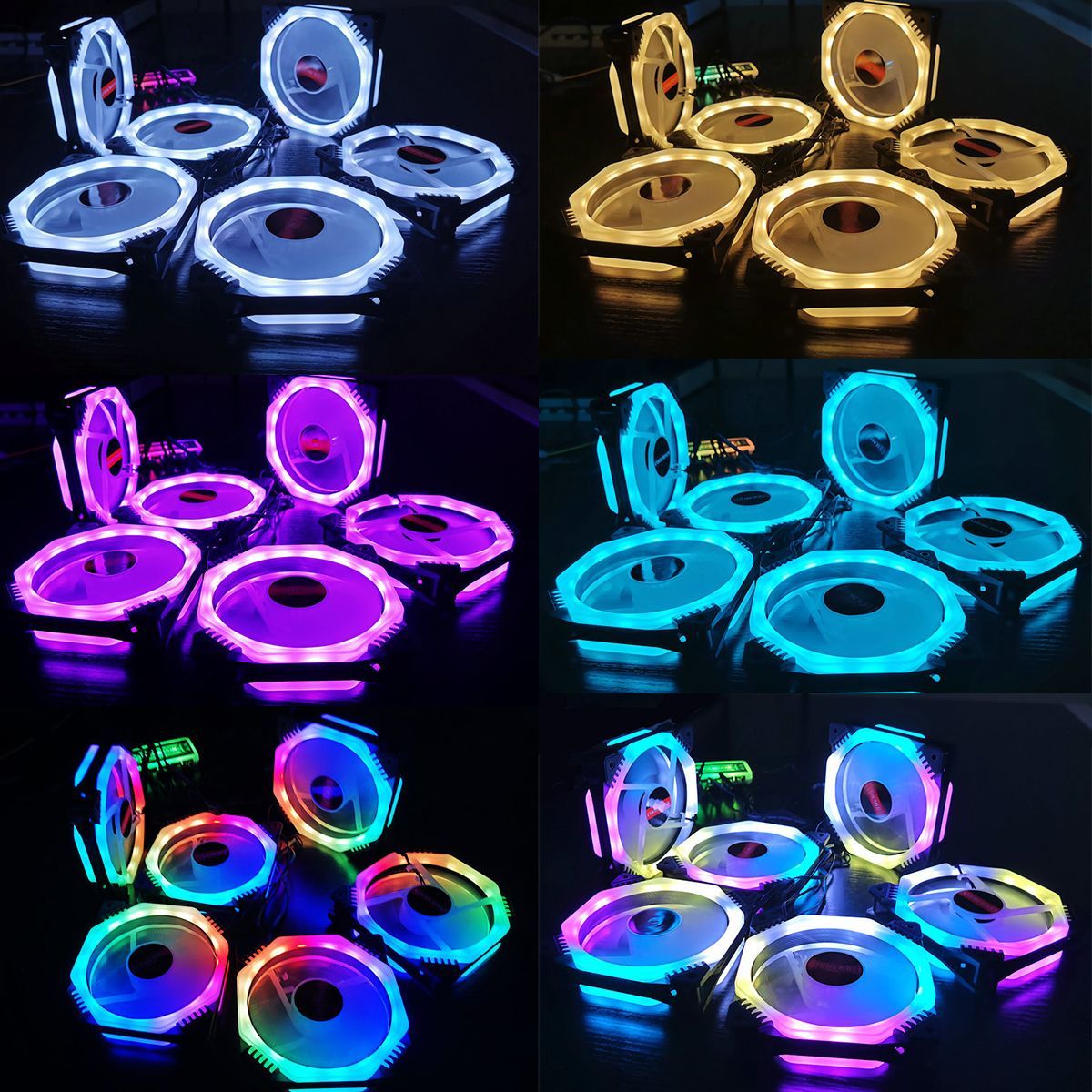 Coolmoon--6PCS-5V-3Pin-Adjustable-RGB-LED-Light-Computer-Case-PC-Cooling-Fan-with-Remote-1549662