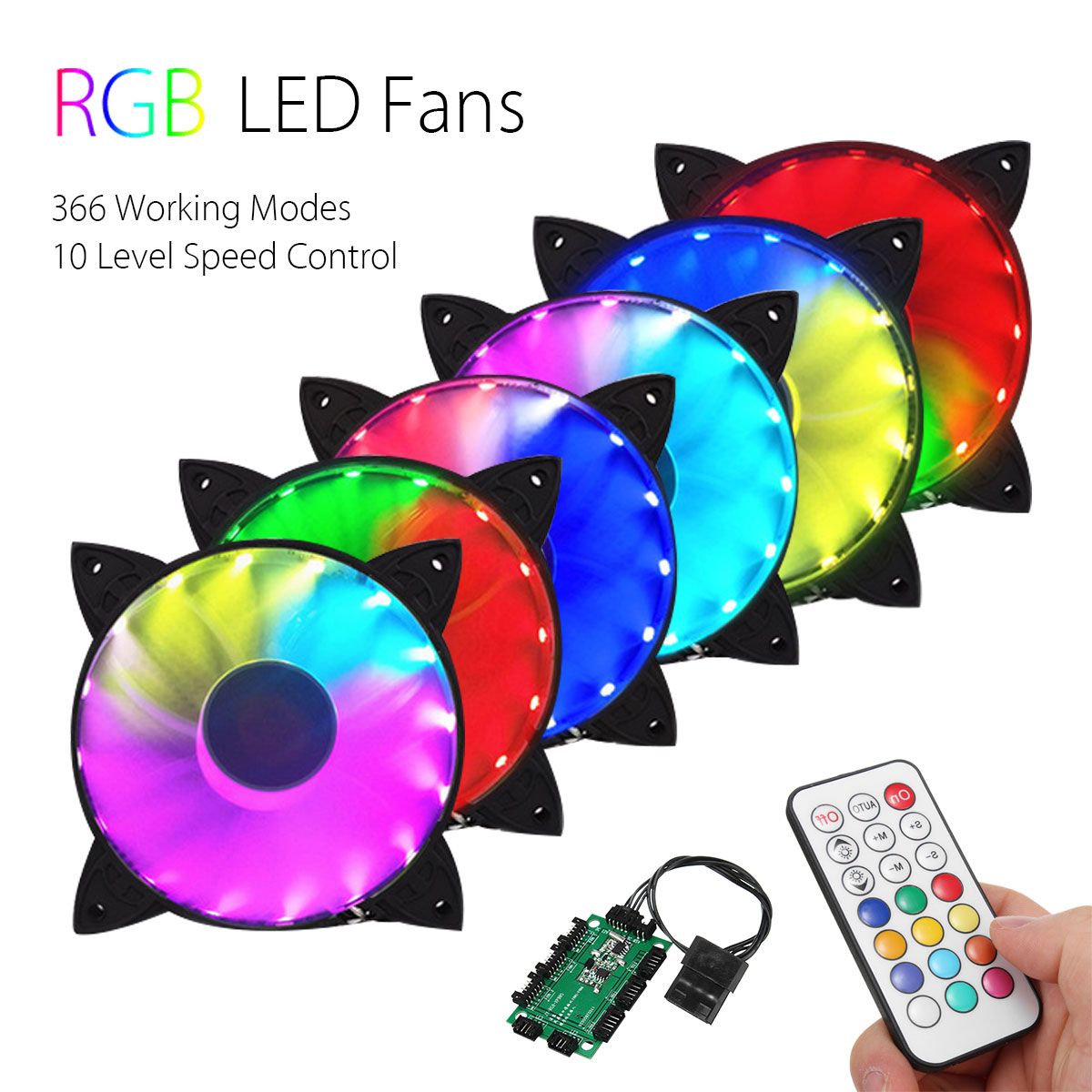 Coolmoon-6PCS-120mm-RGB-Adjustable-LED-Cooling-Fan-with-Controller-Remote-For-Computer-1198249