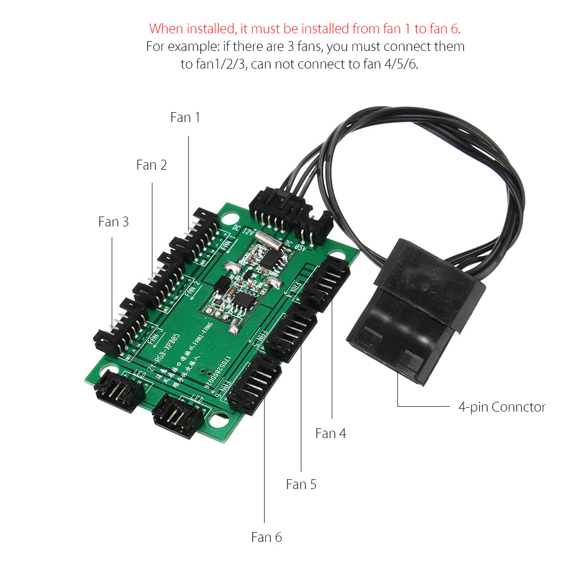 Coolmoon-6PCS-120mm-RGB-Adjustable-LED-Cooling-Fan-with-Controller-Remote-For-Computer-1198249