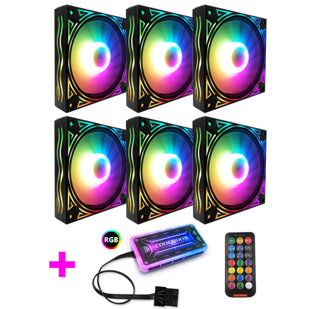 Coolmoon-BILLOW-6PCS-12cm-Multilayer-Backlit-RGB-CPU-Cooling-Fan-Computer-PC-Case-with-the-RF-Wirele-1580307