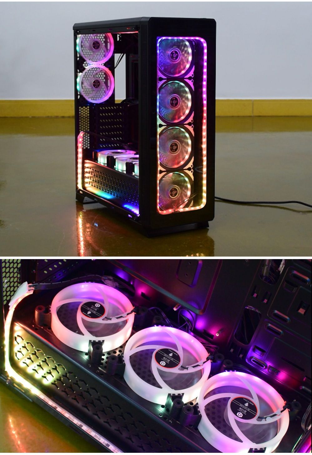 Geek-12cm-RGB-LED-Light-Computer-Case-Cooling-Fan-Support-PC-Software-Control-1381419