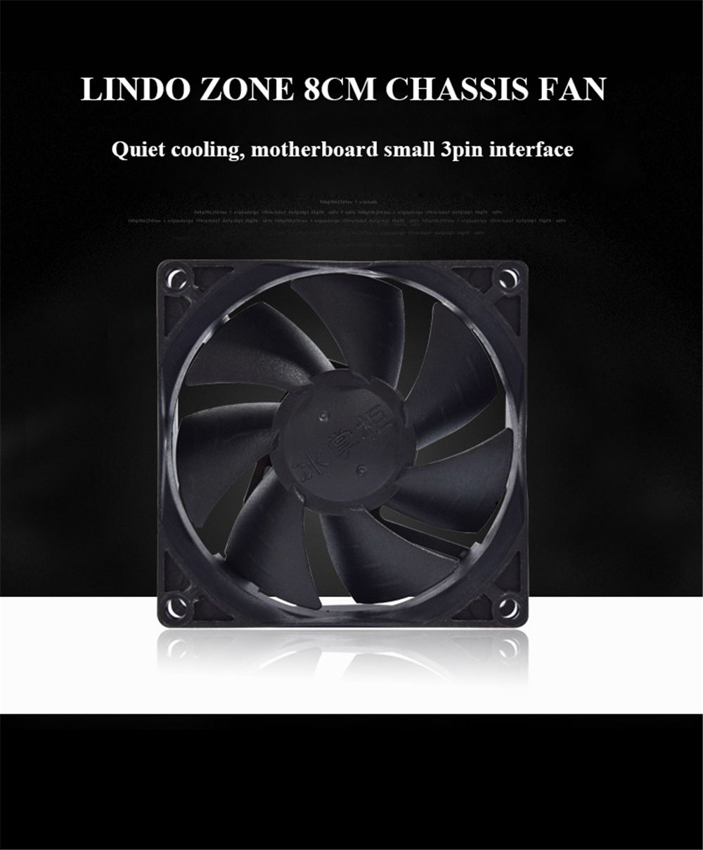 Lindo-Zone-8025-8cm-Computer-Fan-12V-3Pin-1400RPM-Silent-Fan-CPU-Cooler-Radiator-Chassis-Cooling-Fan-1767655