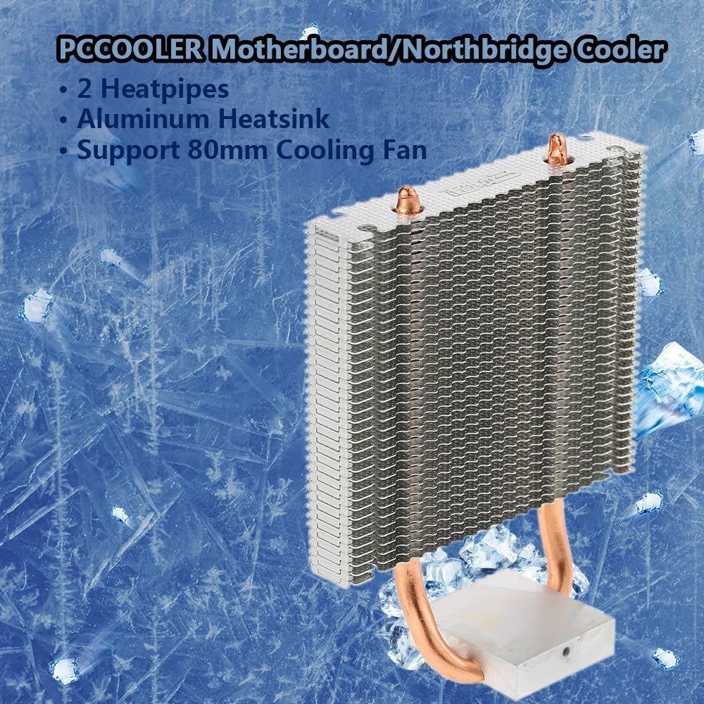 PCCOOLER-HB-802-Northbridge-Cooler-2-Heatpipes-Support-80mm-CPU-Fan-Radiator-Aluminum-Heatsink-Mothe-1766336