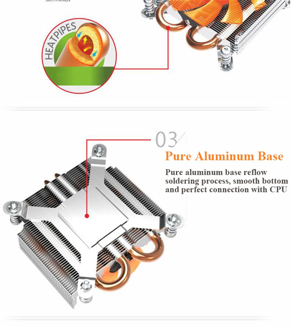 PCcooler-S89-27mm-Ultra-Thin-Computer-CPU-Cooler-2-Heatpipes-80mm-Mute-Radiator-Socket-Intel-775-115-1766257