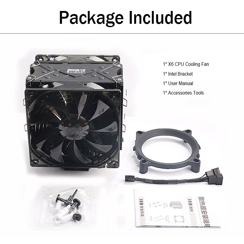 Pccooler-12V-X6-4-Pin-Double-Blue-LED-Copper-CPU-Cooler-Cooling-Fan-For-AMD-AM4-Intel-LGA-775-1323717