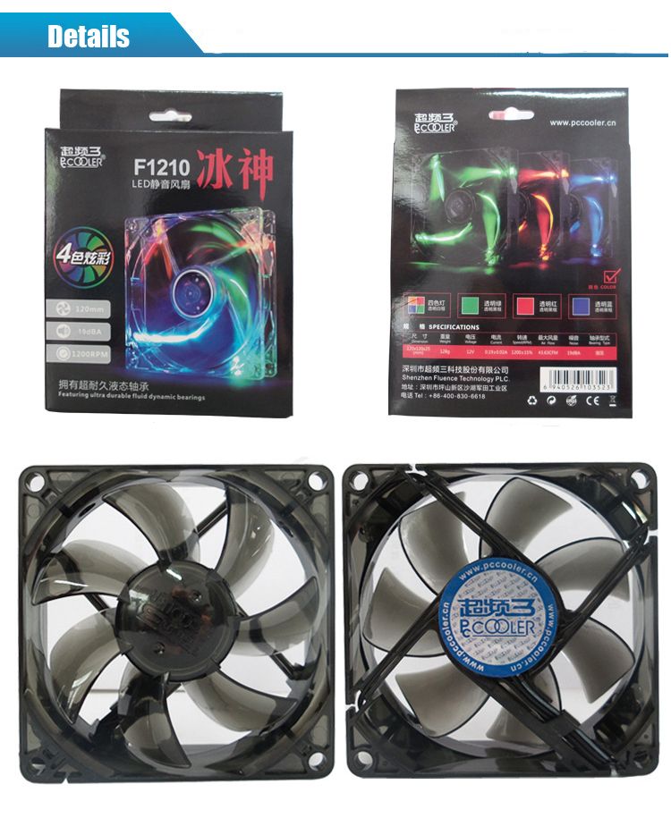 Pccooler-F1210-3-Pin-12CM-Multiple-Colors-Colorful-LED-Computer-Case-Cooler-Cooling-Fan-1171792