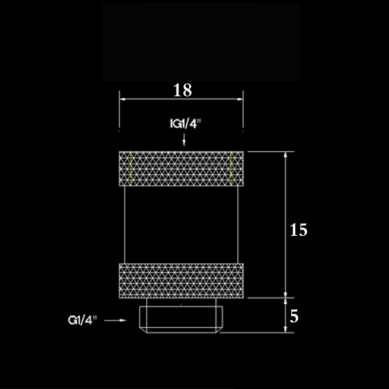 SIERRACOOL-15mm-Extension-Gear-Shape-Hard-Pipe-Connector-Water-Cooling-Hard-Tube-G14-Inner-Thread-Ad-1628074