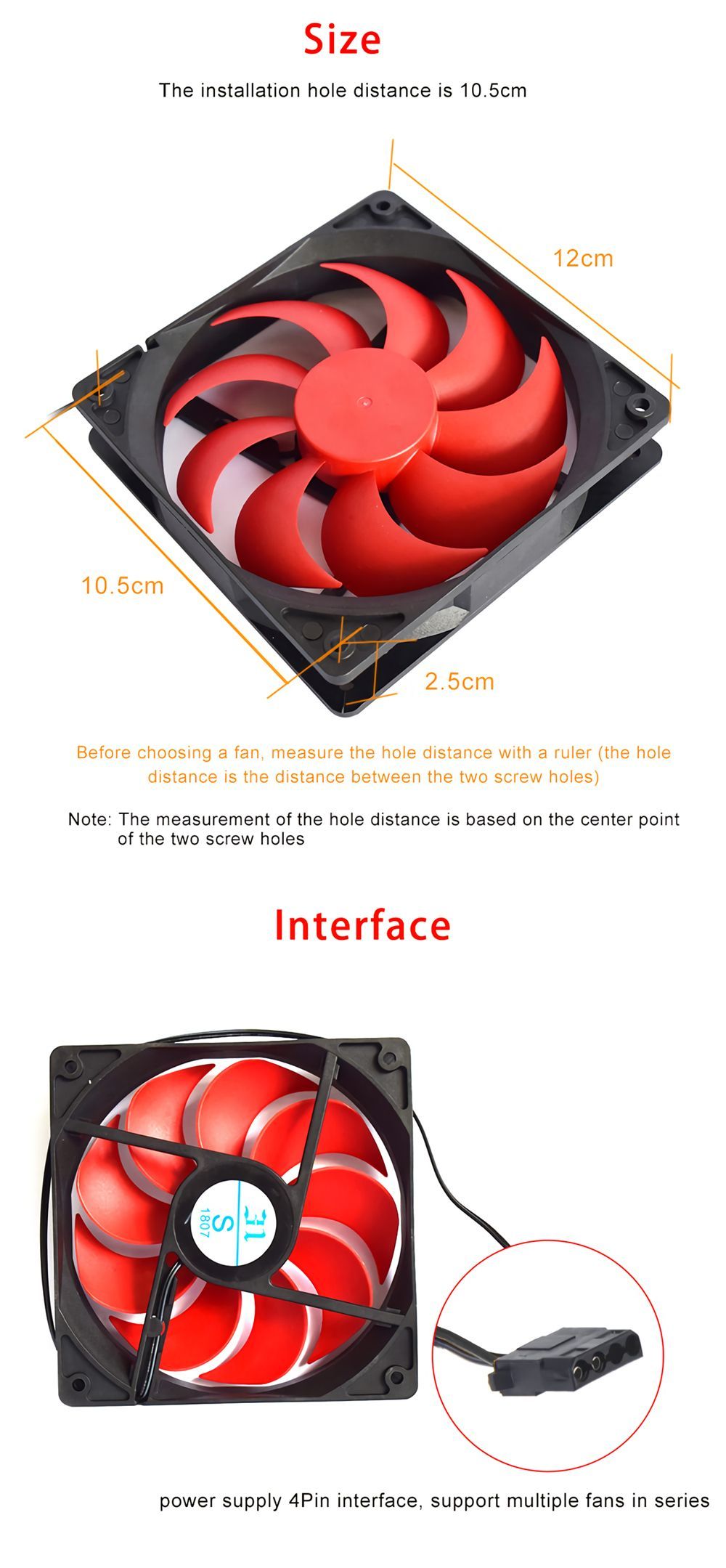 Zero-Degree-Family-12cm-Chassis-Cooling-Fan-Quiet-3Pin-4Pin-Interface-D-type-Power-Connector-PC-Cool-1692853
